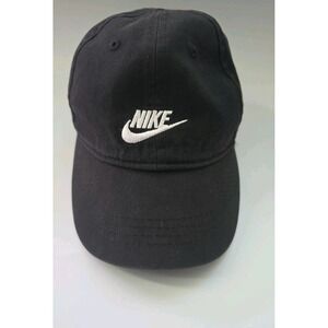 Nike Toddler Club Cap Black White Logo Kids 2T-4T Adjustable Hat‎